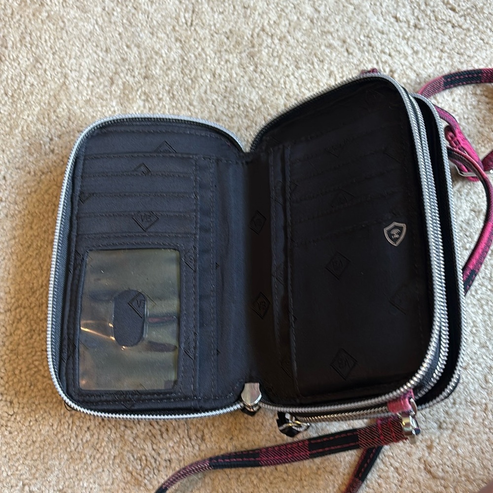 Vera Bradley Red and Black Plaid Crossbody Bag - Picture 2 of 4